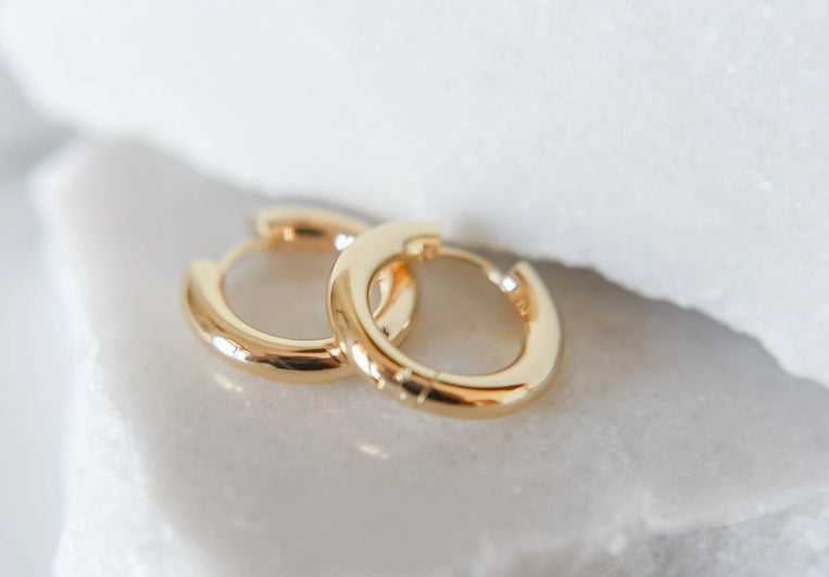 Indy 18k Gold Plated Chunky Hoops