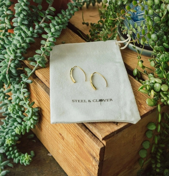 Minimalist Gold Hook Earrings