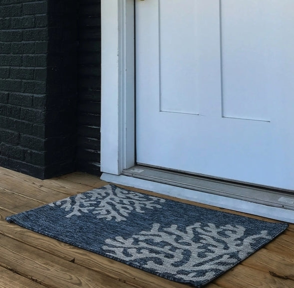 Reef Navy & Gray Small Rug