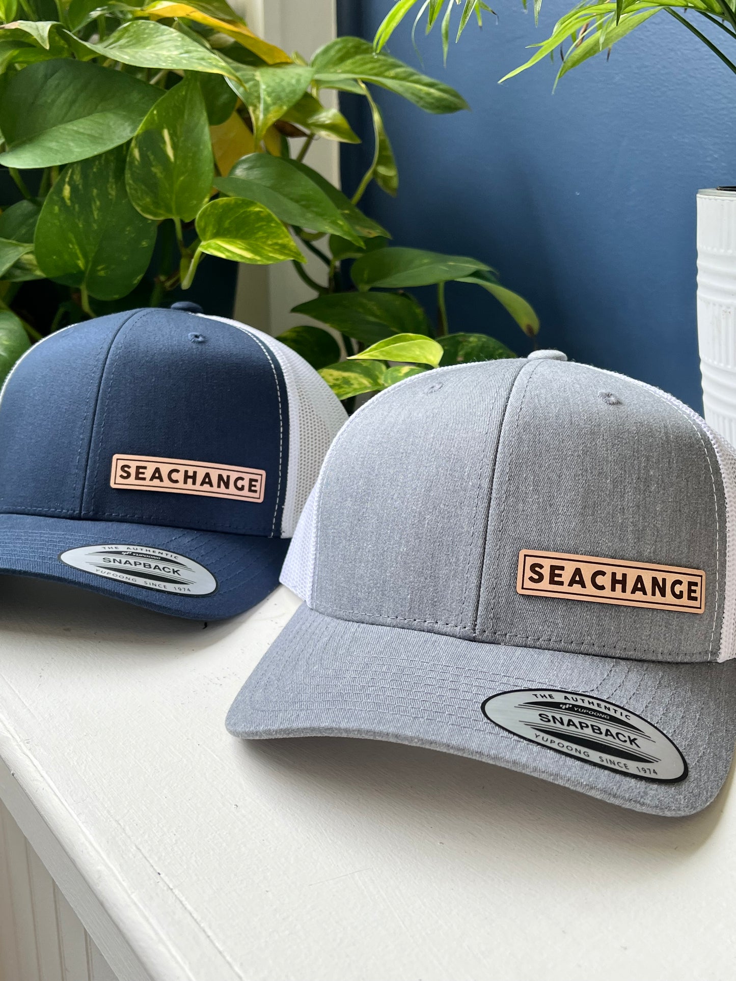 SeaChange Leather Patch Hat