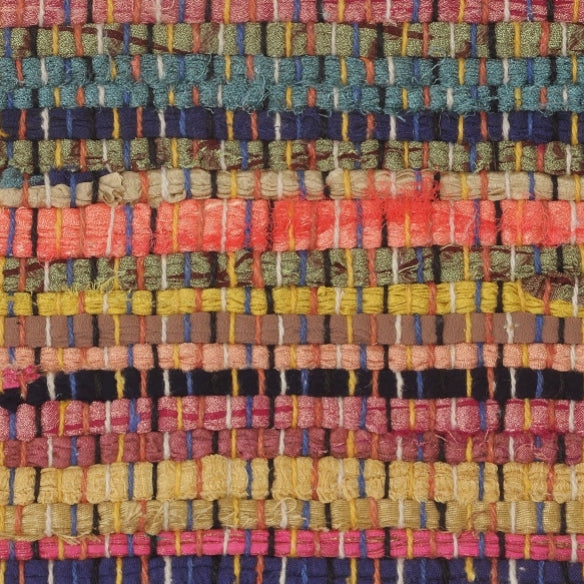 Multicolored Bohemian Jute Bordered Accent Rug