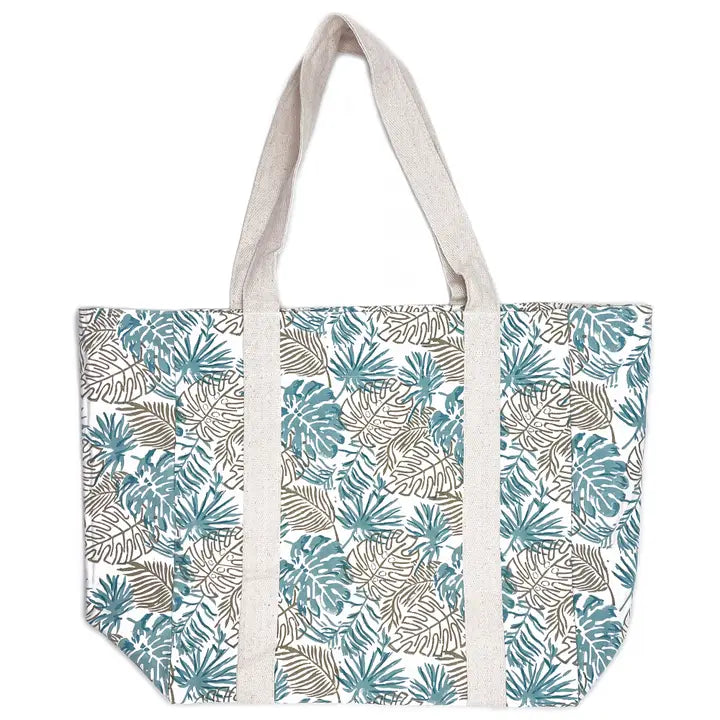 Handcrafted Large Tote - Palms